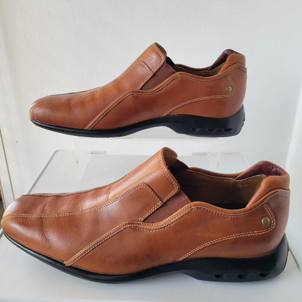 Men's Dress Casual Shoe Brown Cole Haan Bicycle Toe Loafer (Size: 11M)